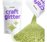 Hemway Craft Glitter Olive Green 100g Microfine Glitter | for Crafts, Resin, Cosmetic, Nail, Face, Body, Festival, Tumblers, Art, Candle, Crafting
