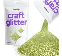 Hemway Craft Glitter - Olive Green | 100g Microfine Metallic Sequin Flakes for Resin & Epoxy Crafts | Supplies for Tumblers, Cards, Jewellery, Candle, Hair, Face, Body & Nail Art