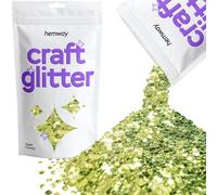 Hemway Craft Glitter Olive Green 100g Super Chunky Glitter for Crafts, Resin, Cosmetic, Nail, Face, Body, Festival, Tumblers, Art, Candle, Crafting