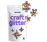 Hemway Craft Glitter - Puzzle Jigsaw Piece Shaped 50g Multi Colour | Metallic Sequin for Resin & Epoxy Crafts | Supplies for Tumblers, Cards, Jewellery, Candle, Hair, Face, Body & Nail Art