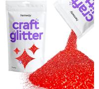 Hemway Craft Glitter - Red | 100g Chunky Metallic Sequin Flakes for Resin & Epoxy Crafts | Supplies for Tumblers, Cards, Jewellery, Candle, Hair, Face, Body & Nail Art