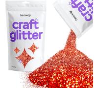 Hemway Craft Glitter Red Holographic 100g Chunky Glitter for Crafts, Resin, Cosmetic, Nail, Face, Body, Festival, Tumblers, Art, Candle, Crafting