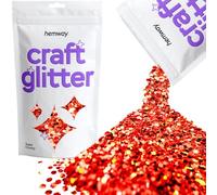 Hemway Craft Glitter Red Holographic 100g Super Chunky Glitter for Crafts, Resin, Cosmetic, Nail, Face, Body, Festival, Tumblers, Art, Candle, Crafting