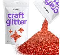 Hemway Craft Glitter Red Holographic 100g Ultrafine Glitter for Crafts, Resin, Cosmetic, Nail, Face, Body, Festival, Tumblers, Art, Candle, Crafting