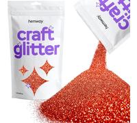 Hemway Craft Glitter - Red Holographic | 100g Ultrafine Metallic Sequin Flakes for Resin & Epoxy Crafts | Supplies for Tumblers, Cards, Jewellery, Candle, Hair, Face, Body & Nail Art