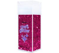 Hemway Craft Glitter Shaker Dark Rose Pink 110g Super Chunky | for Resin & Epoxy Crafts, Christmas Art Supplies, Nail, Body, Face, Eye, Festival, Crafting, Slime, Sparkle
