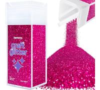 Hemway Craft Glitter Shaker Dark Rose Pink 130g Ultrafine | for Resin & Epoxy Crafts, Christmas Art Supplies, Nail, Body, Face, Eye, Festival, Crafting, Slime, Sparkle