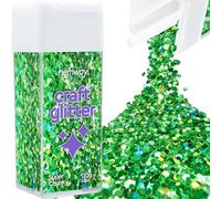 Hemway Craft Glitter Shaker Emerald Green Holographic 110g Super Chunky
