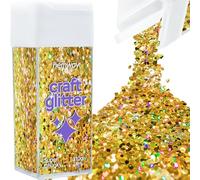 Hemway Craft Glitter Shaker Gold Holographic 110g Super Chunky