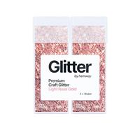 Hemway Craft Glitter Shaker Light Rose Gold 130g x2 Pack Extra Chunky