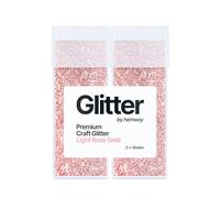 Hemway Craft Glitter Shaker Light Rose Gold 130g x2 Pack Fine | for Resin & Epoxy Crafts, Christmas Art Supplies, Nail, Body, Face, Eye, Festival, Crafting, Slime, Sparkle