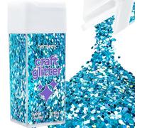 Hemway Craft Glitter Shaker Ocean Blue Holographic 110g Super Chunky