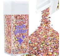 Hemway Craft Glitter Shaker Rose Gold Holographic 110g Super Chunky