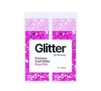 Hemway Craft Glitter Shaker Rose Pink 110g x2 Pack Super Chunky