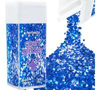 Hemway Craft Glitter Shaker Sapphire Blue Holographic 110g Super Chunky