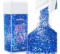Hemway Craft Glitter Shaker Sapphire Blue Holographic 130g Extra Chunky
