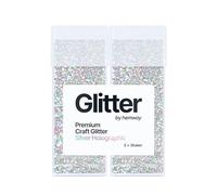 Hemway Craft Glitter Shaker Silver Holographic 130g x2 Pack Chunky
