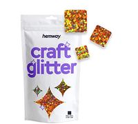 Hemway Craft Glitter - Square Shaped 50g Gold Holographic | Metallic Sequin for Resin & Epoxy Crafts | Supplies for Tumblers, Cards, Jewellery, Candle, Hair, Face, Body & Nail Art
