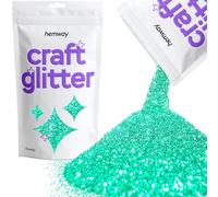 Hemway Craft Glitter Turquoise Blue 100g Chunky Glitter for Crafts, Resin, Cosmetic, Nail, Face, Body, Festival, Tumblers, Art, Candle, Crafting