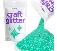 Hemway Craft Glitter - Turquoise Blue | 100g Ultrafine Metallic Sequin Flakes for Resin & Epoxy Crafts | Supplies for Tumblers, Cards, Jewellery, Candle, Hair, Face, Body & Nail Art