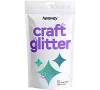 Hemway Craft Glitter Turquoise Blue Holographic 100g Ultrafine Glitter | for Crafts, Resin, Cosmetic, Nail, Face, Body, Festival, Tumblers, Art, Candle, Crafting