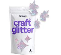 Hemway Craft Glitter - Unicorn Shaped 50g Mother of Pearl | Metallic Sequin for Resin & Epoxy Crafts | Supplies for Tumblers, Cards, Jewellery, Candle, Hair, Face, Body & Nail Art