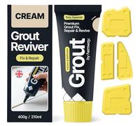 Hemway Cream Grout Reviver Kit 400g with 4 Piece Profiling Tool Kit