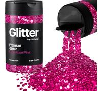 Hemway Dark Rose Pink Glitter Shaker, 130g Super Chunky Glitter | for Resin & Epoxy Crafts for Decorating, Halloween, Christmas, Nail, Face, Art