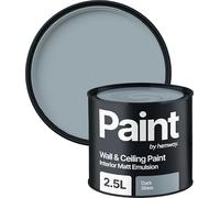 Hemway Dark Skies Blue Paint 2.5 L, Indoor Matt Finish Wall Paint, Acrylic & Water-Based Emulsion, Quick Dry & High Coverage for the Kitchen, Bathroom & Bedroom Walls & Ceiling