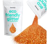 Hemway Eco Friendly Biodegradable Glitter - Copper Holographic | 100g Ultrafine Plant-Based Metallic Flakes for Arts & Resin Crafts | Bio Supplies for Festival, Hair, Face, Body & Nail Art