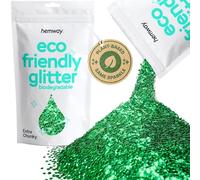 Hemway Eco Friendly Biodegradable Glitter Emerald Green Extra Chunky 100g
