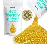 Hemway Eco Friendly Biodegradable Glitter Gold Ultrafine 100g, Plant Based