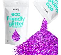 Hemway Eco Friendly Biodegradable Glitter - Purple Holographic | 100g Extra Chunky Plant-Based Metallic Flakes for Arts & Resin Crafts | Bio Supplies for Festival, Hair, Face, Body & Nail Art