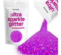 Hemway Eco Friendly Biodegradable Glitter - Purple Holographic | Ultrafine Plant-Based Metallic Flakes for Arts & Resin Crafts | Bio Supplies for Festival, Hair, Face, Body & Nail Art | 100 g