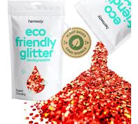 Hemway Eco Friendly Biodegradable Glitter Red Holographic Super Chunky 100g | Plant Based Biodegradable Glitter for Craft, Face, Hair, Nail, Body and Festival