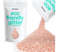 Hemway Eco Friendly Biodegradable Glitter - Rose Gold | 100g Fine Plant-Based Metallic Flakes for Arts & Resin Crafts | Bio Supplies for Festival, Hair, Face, Body & Nail Art Decoration