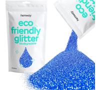 Hemway Eco Friendly Biodegradable Glitter - Sapphire Blue | 100g Ultrafine Plant-Based Metallic Flakes for Arts & Resin Crafts | Bio Supplies for Festival, Hair, Face, Body & Nail Art Decoration