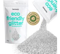 Hemway Eco Friendly Biodegradable Glitter Silver Fine 100g, Plant Based