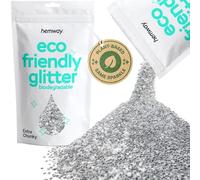Hemway Eco Friendly Glitter Silver Extra Chunky 100g, Plant Based