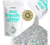Hemway Eco Friendly Glitter Silver Holographic Extra Chunky 100g
