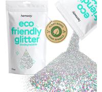 Hemway Eco Friendly Glitter Silver Holographic Fine 100g, Plant Based