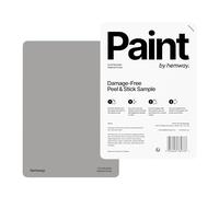 Hemway Elephant Grey Peel & Stick Sample Interior Paint | A5 Accurate Colour Swatch, Mess-Free Alternative to Paint Tester Pots, Easy To Use, Eco-friendly, for Kitchen Bathroom Living Room
