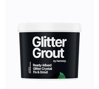 Hemway Emerald Green Glitter with Jet Black Grout 2.5L / 4.5kg Ready Mixed Glitter Grout & Fix | Floor, Wall & Tile Adhesive, Water-Resistant, Anti-Mould, Easy to Use & Fast-Drying