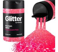 Hemway Fluorescent Pink Glitter Shaker, 130g Extra Chunky Glitter, Crafts 1/24" Metallic Flake Pink Sequins, Resin & Epoxy Crafts, Decorating, Halloween, Christmas, Nail, Face, Art