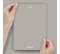 Hemway French Grey Peel & Stick Sample Chalk Paint | A5 Accurate Colour Swatch, Mess-Free Alternative to Paint Tester Pots, Easy To Use, Eco-friendly, for Interior Furniture & Walls