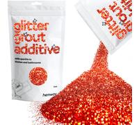 Hemway Glitter For Grout Additive Tile Red Holographic, Fine Size, 100G, Sparkle Grout, Bathroom Wet Room Kitchen