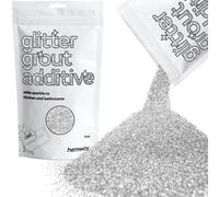 Hemway Glitter For Grout Additive Tile Silver, Fine Size, 100G, Sparkle Grout, Bathroom Wet Room Kitchen