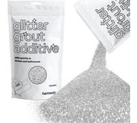 Hemway Glitter For Grout Additive Tile Silver, Ultrafine Size, 100G, Sparkle Grout, Bathroom Wet Room Kitchen