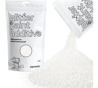 Hemway Glitter For Paint Additive, White Iridescent Fine Size Flakes 100G Interior Exterior Mix Into Emulsion Paint