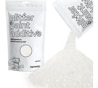 Hemway Glitter For Paint Additive, White Iridescent Ultrafine Size Flakes 100G Interior Exterior Mix Into Emulsion Paint